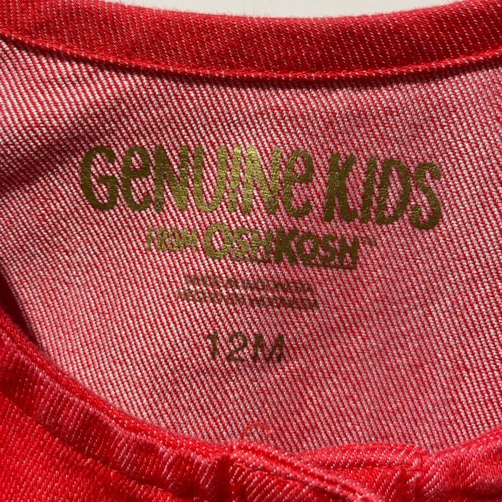 Genuine Kids Oshkosh Girls Embroidered Flower Casual Button Classiccore Dress M